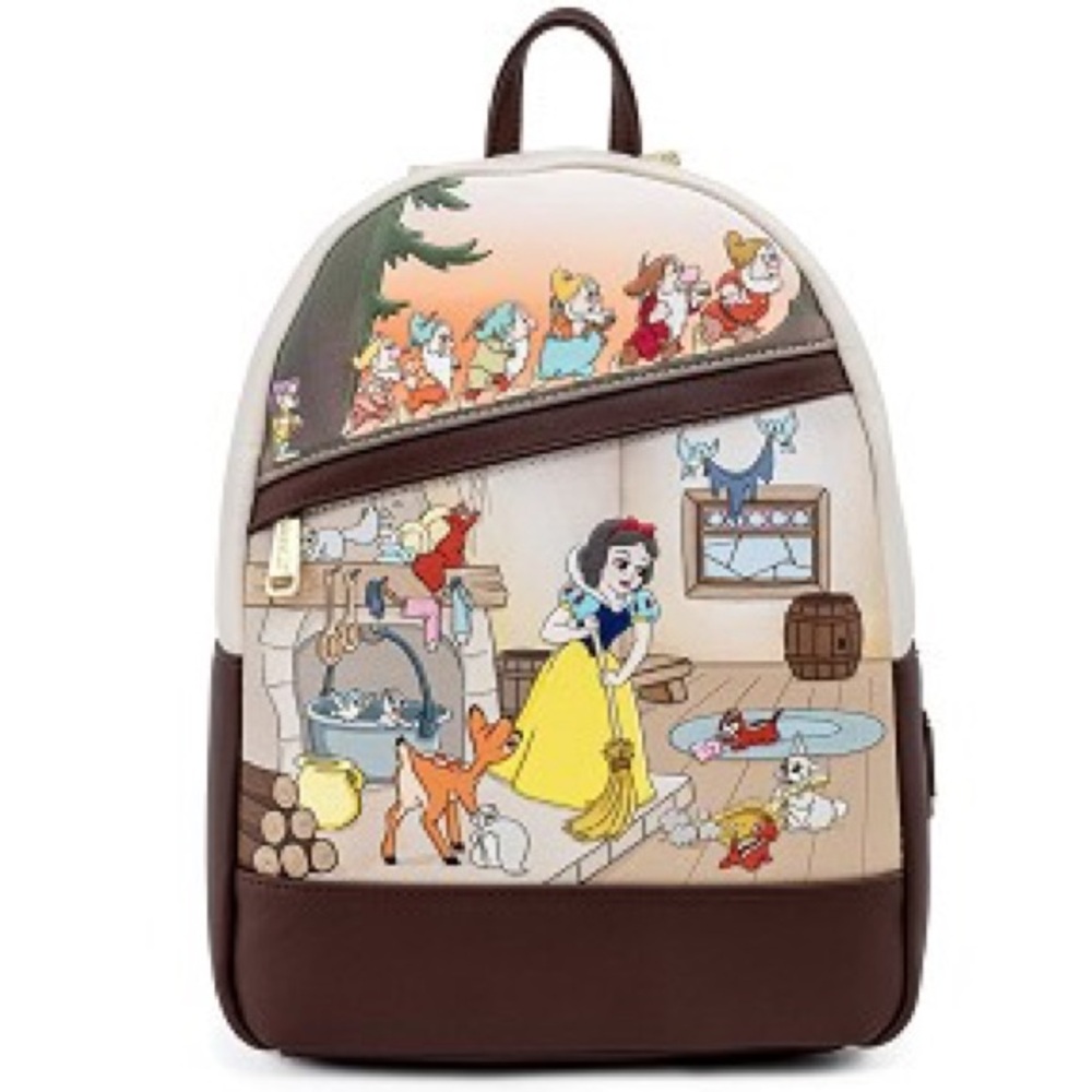 Disney Loungefly Mini Backpack - Snow White And The Seven Dwarfs Multi Scene NWT